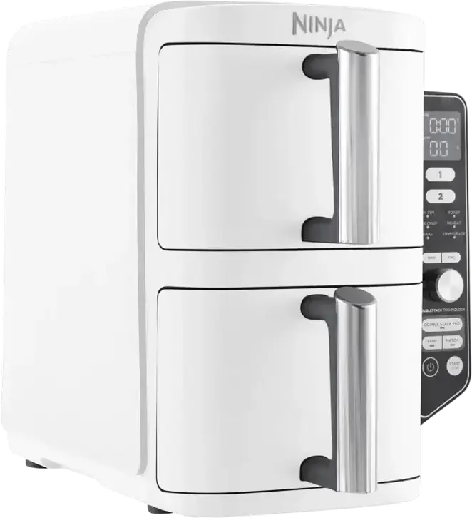 Friteuză cu aer cald Ninja Double Stack XL SL400EUWH, Alb