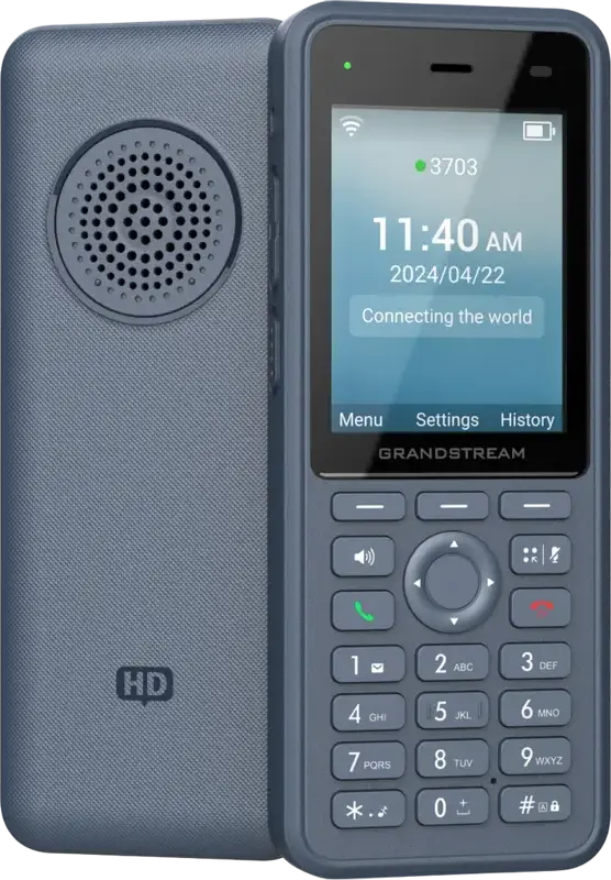 Grandstream WP836 Ruggedized Cordless Wi-Fi IP Phone, Dual-Band Wi-Fi 6, IP67/IP69K Waterproof, Color TFT LCD, AI Noise Reduction, 3 SIP Lines