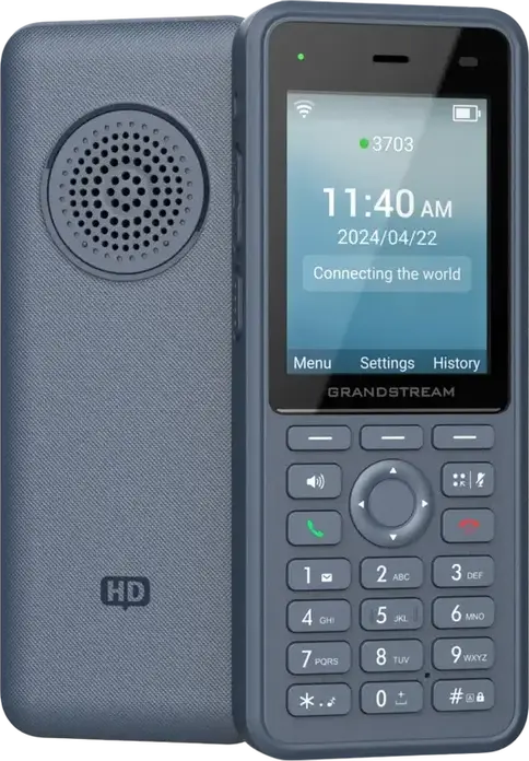 Grandstream WP836 Ruggedized Cordless Wi-Fi IP Phone, Dual-Band Wi-Fi 6, IP67/IP69K Waterproof, Color TFT LCD, AI Noise Reduction, 3 SIP Lines