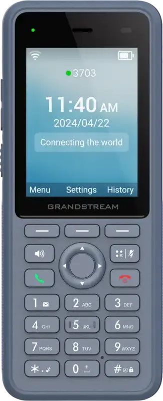 Grandstream WP836 Ruggedized Cordless Wi-Fi IP Phone, Dual-Band Wi-Fi 6, IP67/IP69K Waterproof, Color TFT LCD, AI Noise Reduction, 3 SIP Lines