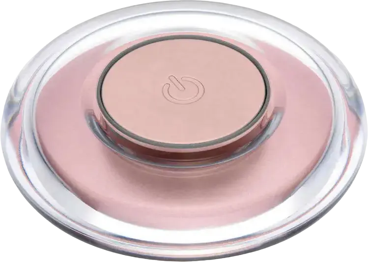 BaByliss 9450E Table Cosmetic Mirror with LED Lighting, 10x Removable Magnifying Mirror, 3-Stage Intensity, Pulse Base Light, Pink, 18.5cm Main Mirror