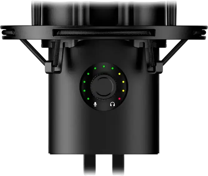 HyperX QuadCast 2 S USB Condenser Microphone, 32-bit/192kHz, 4 Polar Patterns, RGB Lighting, Tap-to-Mute, Shock Mount, USB-C, Black - 9A273AA