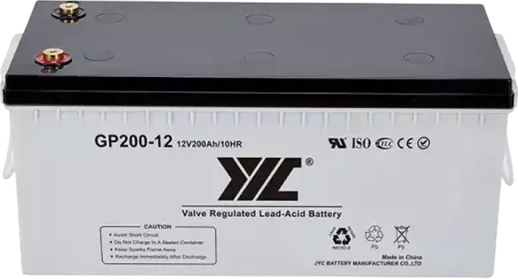 Baterie JYC GP200-12 VRLA AGM 12V 200Ah Ciclu Profund Fara Mentenanta pentru UPS, Solar, Backup, Terminal M8, 522x240x221mm