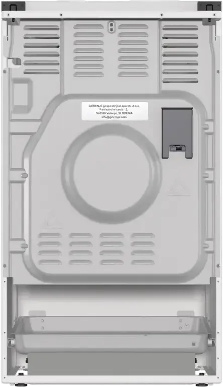 Комбинированная плита Gorenje GK5C63WH, 4 газовые конфорки, электродуховка 70 л с Air Fry, конвекцией, AquaClean, HomeMade, белая, класс энергопотребления A