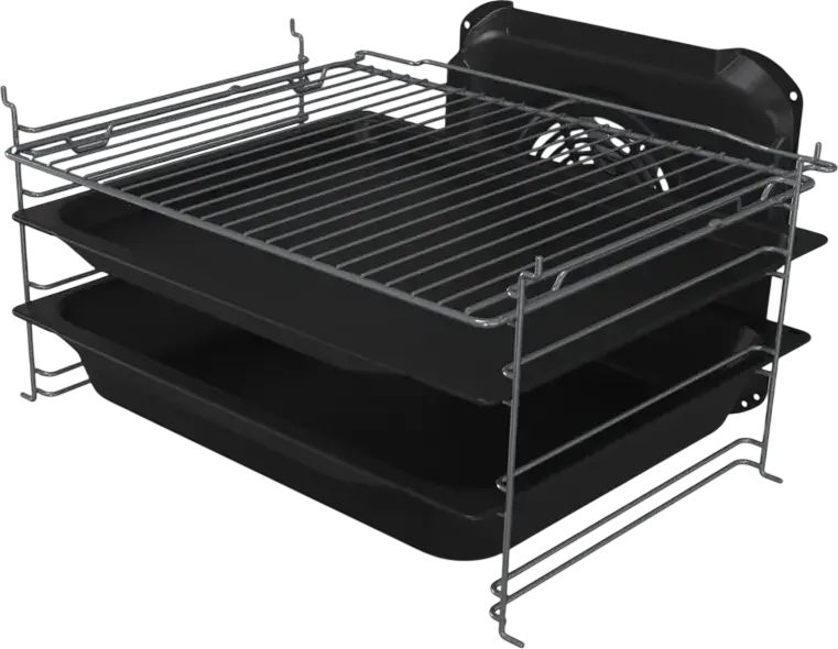 Комбинированная плита Gorenje GK5C63WH, 4 газовые конфорки, электродуховка 70 л с Air Fry, конвекцией, AquaClean, HomeMade, белая, класс энергопотребления A