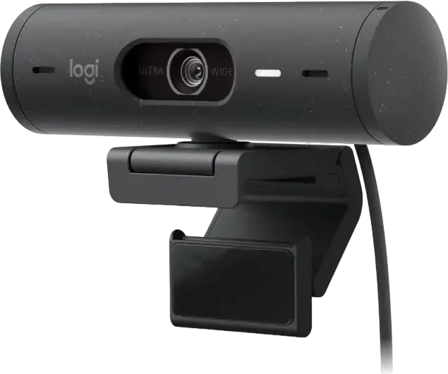 Cameră Web Logitech BRIO 500, Full-HD 1080P, Gri