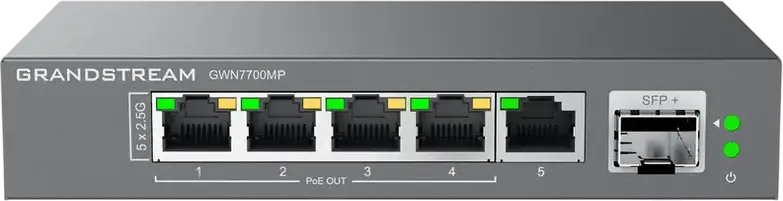 Comutator PoE Grandstream GWN7700MP, 4x IEEE 802.3af/at