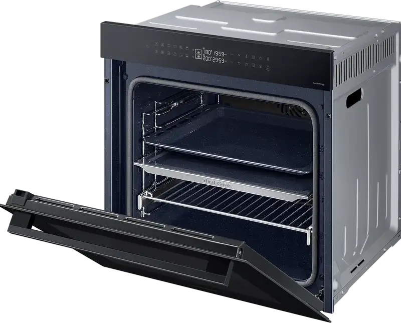 Samsung NV7B4245VAK Built-in Electric Oven, 76L, Dual Cook, SmartThings, A+ Energy Class, Catalytic Cleaning, Ceramic Interior, Black, LED Display