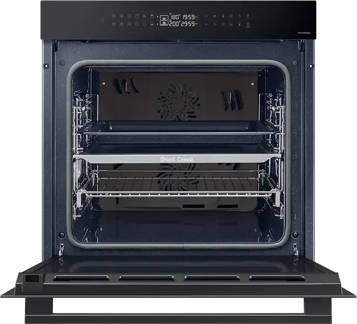 Samsung NV7B4245VAK Built-in Electric Oven, 76L, Dual Cook, SmartThings, A+ Energy Class, Catalytic Cleaning, Ceramic Interior, Black, LED Display