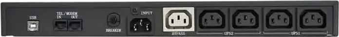 UPS Powercom KIN-1000AP RM Line-Interactive 1000VA 800W Rack-mount, Undă Sinusoidală Simulată, Protecție RJ11/RJ45, USB/RS232/SNMP, 5 Prize IEC-320