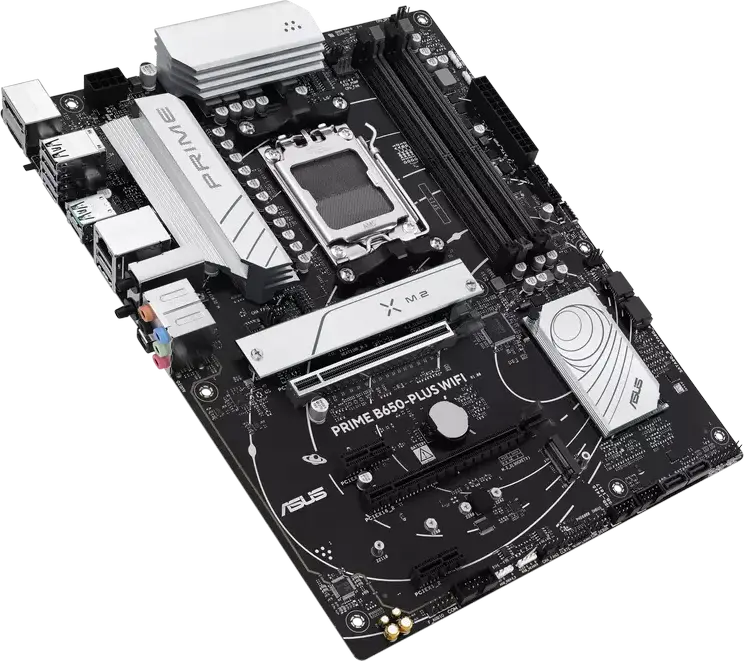 Placa de bază ASUS PRIME B650-PLUS WIFI ATX, Socket AMD AM5, Chipset B650, DDR5 192GB, M.2 PCIe 5.0, Wi-Fi 6E, Ethernet 2.5Gb, Suport Ryzen 9000/8000/7000