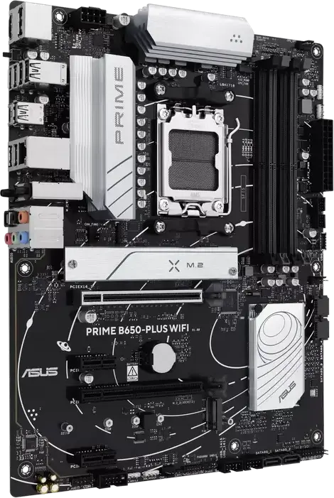 Placa de bază ASUS PRIME B650-PLUS WIFI ATX, Socket AMD AM5, Chipset B650, DDR5 192GB, M.2 PCIe 5.0, Wi-Fi 6E, Ethernet 2.5Gb, Suport Ryzen 9000/8000/7000