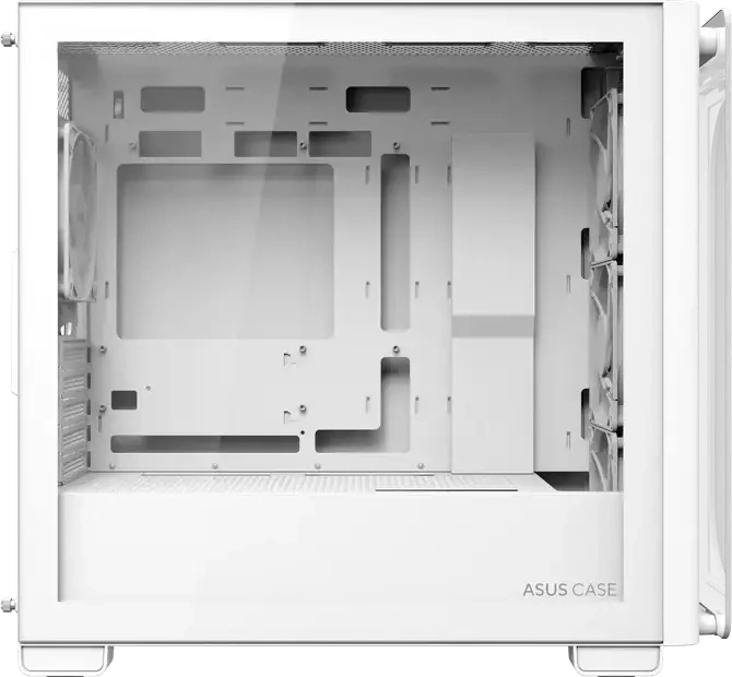 Carcasa ASUS A23 PLUS TG ARGB Micro-ATX Mini-Tower, Albă, Sticla Temperata, 4 Ventilatoare ARGB, Suport Radiatoare 360mm, USB 3.2 Gen2 Type-C, AURA Sync