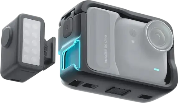 Insta360 GO Ultra Utility Frame, Protective Enclosed Case with Quick Release Mounts, Universal Cold Shoe, Integrated Release Switch, Black