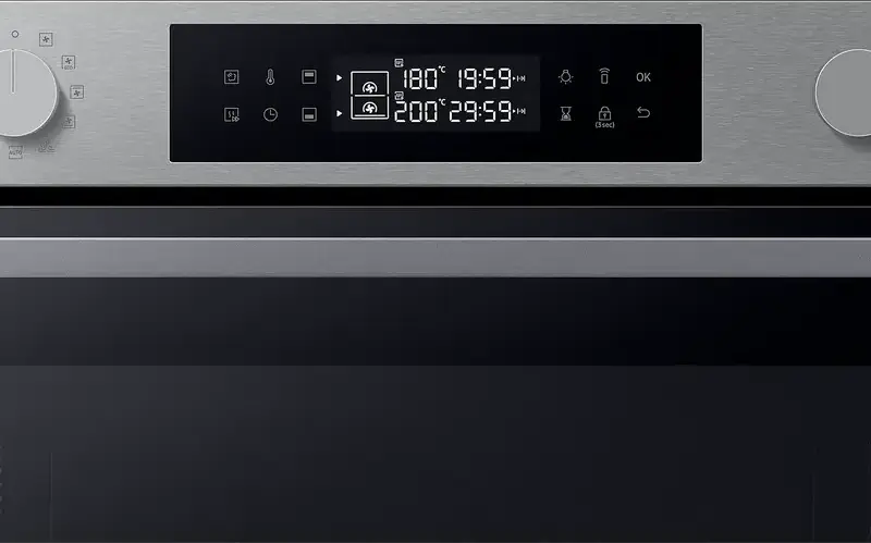 Samsung NV7B4445UAS Built-in Electric Oven, 76L Capacity, A+ Energy Class, SmartThings WiFi, Air Sous Vide, Catalytic Cleaning, Stainless Steel, 59.5x59.6x57 cm