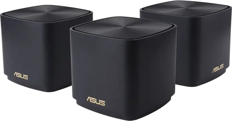 ASUS ZenWiFi XD4 Plus AX1800 WiFi 6 Mesh System (3 Pack), Dual-Band 2.4GHz/5GHz, 2x2 MIMO, AiMesh, AiProtection Classic, VPN Server/Client, Black
