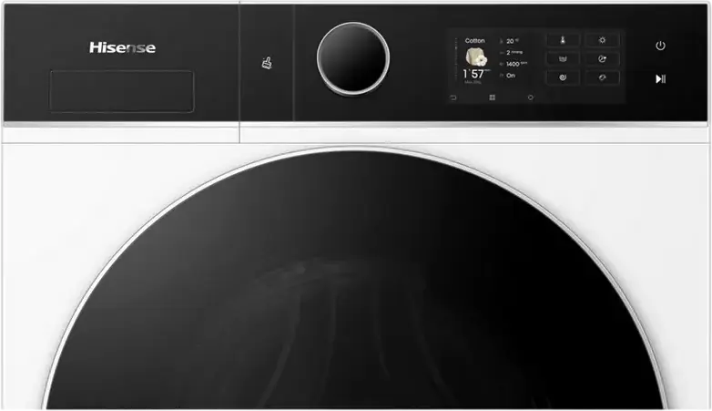 Стирально-сушильная машина Hisense WD5I1245BWRH 5i KitchenFit, 12кг стирка/8кг сушка, 1400об/мин, Инверторный двигатель, Класс A, AutoDose, WiFi, Белый