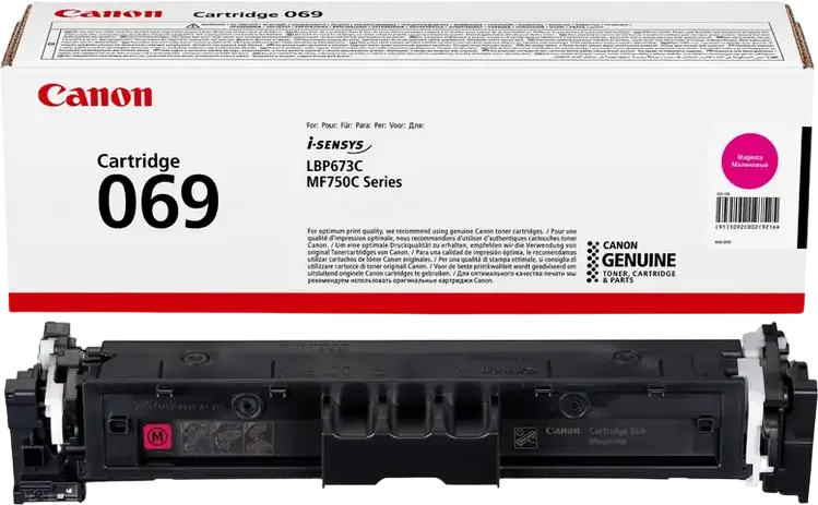 Тонер-картридж Canon CRG-069 Magenta для лазерных принтеров i-SENSYS MF752Cdw, MF754Cdw, LBP673Cdw, серии MF750C, ресурс 1 900 страниц