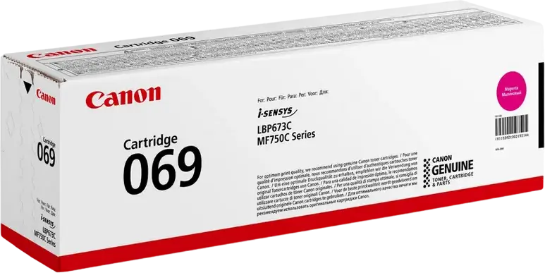 Тонер-картридж Canon CRG-069 Magenta для лазерных принтеров i-SENSYS MF752Cdw, MF754Cdw, LBP673Cdw, серии MF750C, ресурс 1 900 страниц