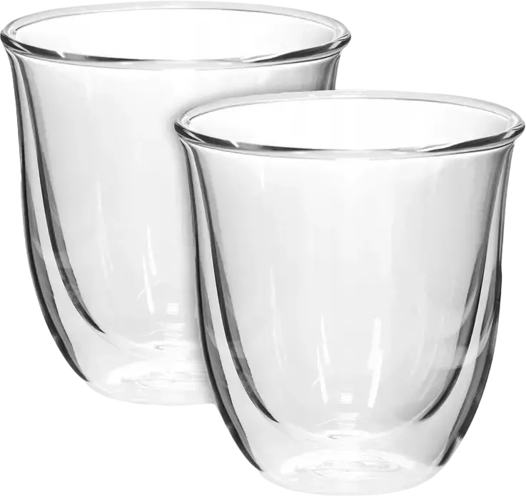 DeLonghi Set de pahare DeLongh DLSC300 90 ml, 2 buc, Transparent