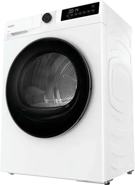 Uscător de rufe cu pompă de căldură Candy GDS 7N2B-S ProDry 300, Capacitate 7kg, Clasa Energetică D, AI Smart Move, Soft Touch, Easy Iron Plus, Alb/Negru