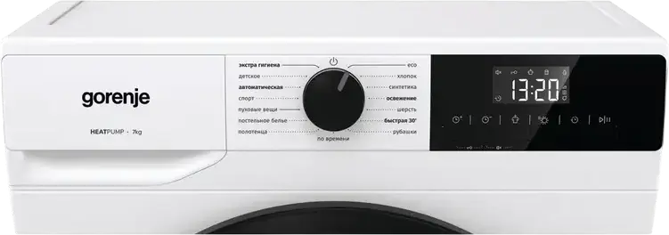 Uscător rufe cu pompă de căldură Gorenje D2HNE7E, Capacitate 7kg, Clasa Energetică E, 15 Programe, Display LED, AntiCrease, AirRefresh, Alb/Negru