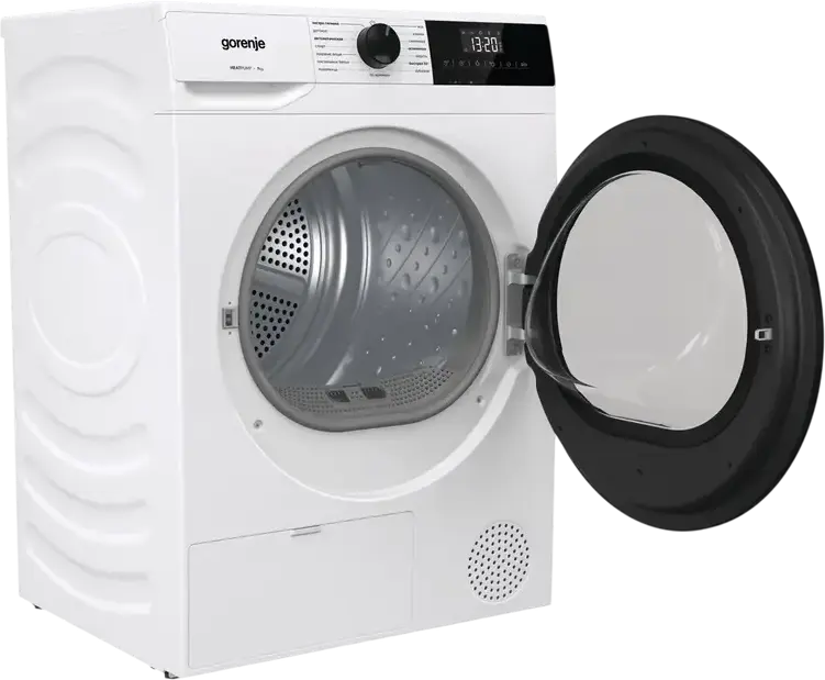 Uscător rufe cu pompă de căldură Gorenje D2HNE7E, Capacitate 7kg, Clasa Energetică E, 15 Programe, Display LED, AntiCrease, AirRefresh, Alb/Negru