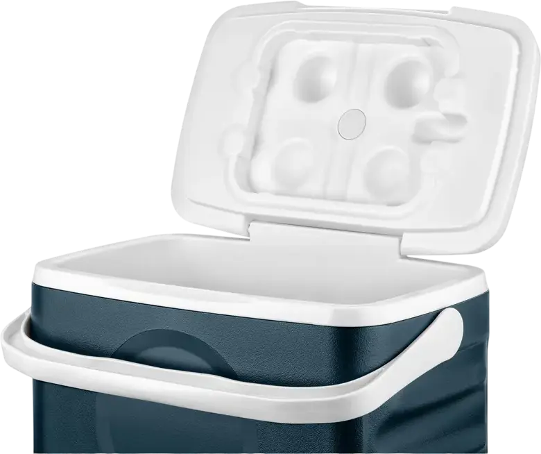 Ardesto CB-21B Travel Cooler Box 21L, Blue Thermal Refrigerator with PU Insulation, Durable Plastic Body, Ergonomic Handle and Cold Accumulator