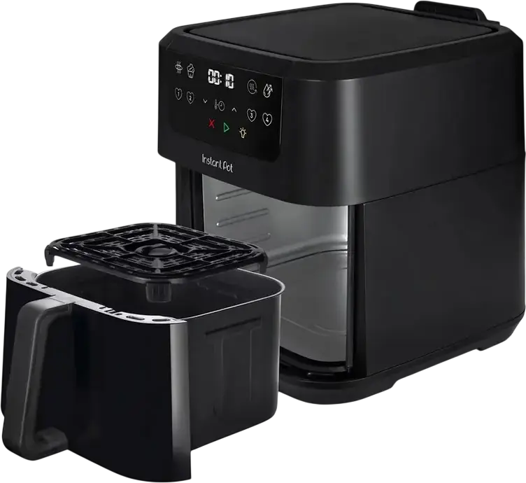 Instant Pot Vortex Compact Air Fryer 140-3083-01-EU, 5L, 1500W, 4-in-1 Bake Reheat Dehydrate, ClearCook Window, OdourErase Filter, EvenCrisp Technology
