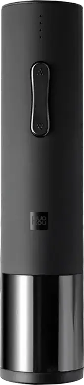 Xiaomi Huohou HU0027 Electric Wine Opener, 10W Automatic Corkscrew with Foil Cutter, Fast 6s Opening, Cylindrical Design, Black