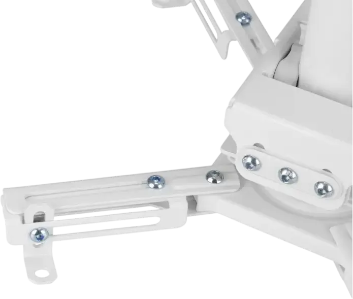 Reflecta VEXUS II Universal Projector Ceiling Mount, White Powder-Coated Steel, 35kg Max Load, Height Adjustable 745-1145mm, 360° Rotation, Quick Release