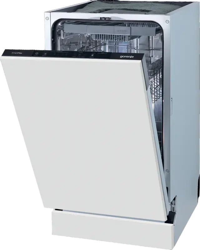 Gorenje GV 561D10 Built-in Slimline Dishwasher, 45cm, 11 Place Settings, 5 Programs, Inverter Motor, AquaStop, White