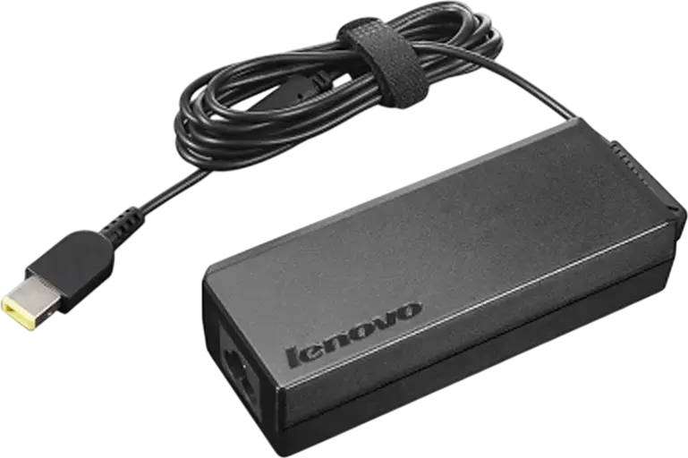 Lenovo 90W AC Adapter Power Supply, Slim Tip Rectangular Connector, 100-240V Input, Black Plastic Charger for Compatible Lenovo Laptops