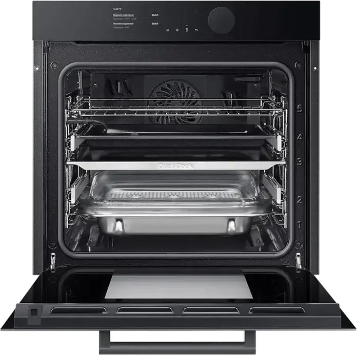 Samsung NV75T9979CD Built-in Electric Oven, 75L, Dual Cook Steam, Pyrolytic Cleaning, Bio Ceramic Enamel, A+ Energy Class, SmartThings, Black