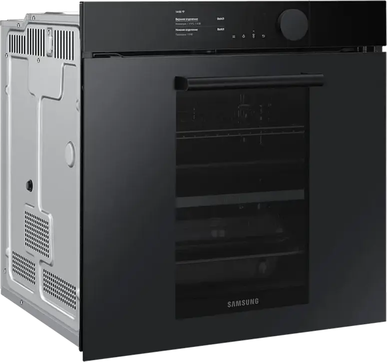Samsung NV75T9979CD Built-in Electric Oven, 75L, Dual Cook Steam, Pyrolytic Cleaning, Bio Ceramic Enamel, A+ Energy Class, SmartThings, Black