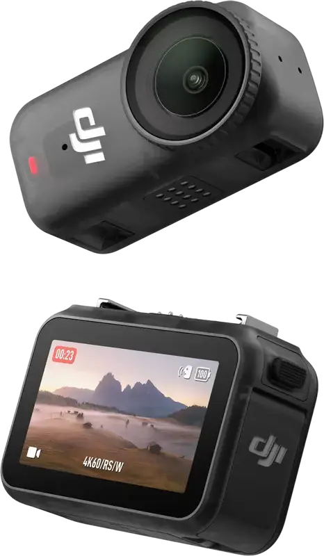 DJI Osmo Nano Standard Combo Action Camera, 4K 60fps Video, 35MP Photo, 1/1.3" CMOS Sensor, 128GB Internal Storage, RockSteady 3.0, Waterproof 10m, Black
