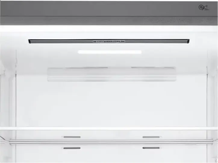 Холодильник LG GBB566PZHMN с нижней морозильной камерой, объем 462 л, Total No Frost, DoorCooling+, инверторный компрессор, ThinQ, цвет нержавеющая сталь