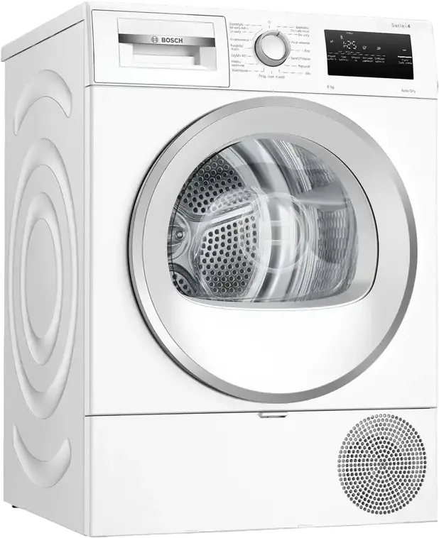 Bosch Serie 4 WTH85V9SPL Heat Pump Condensation Clothes Dryer, 8 kg Capacity, AutoDry Sensors, LED Display, White, Free-standing
