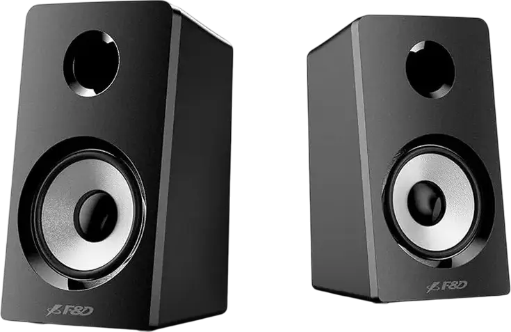 F&D F670X 2.1 Channel Multimedia Audio System, 70W RMS, Bluetooth 5.3, USB, AUX, FM Radio, RGB Lighting, 6.5" Subwoofer, LED Display, Black