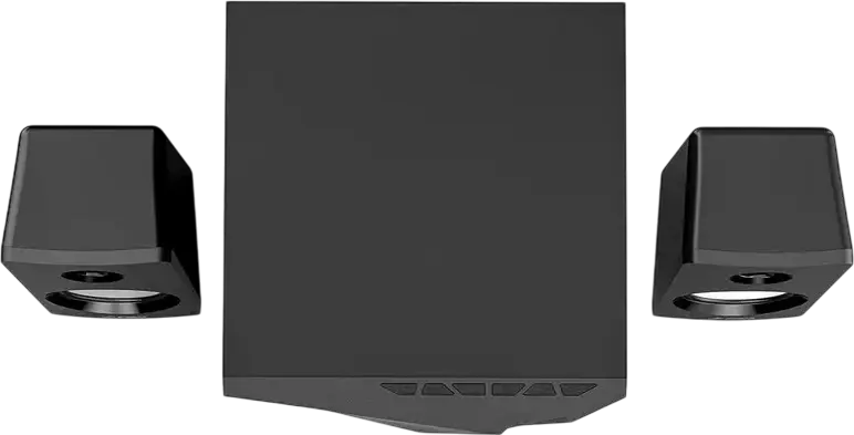 F&D F670X 2.1 Channel Multimedia Audio System, 70W RMS, Bluetooth 5.3, USB, AUX, FM Radio, RGB Lighting, 6.5" Subwoofer, LED Display, Black