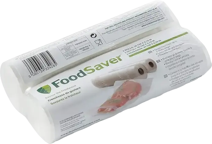 Рулоны для вакууматора FoodSaver FSR2002-I, 20 см x 6.7 м, прочный 5-слойный материал, многоразовые и моющиеся, подходят для кипячения и микроволновки