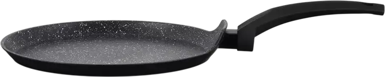 Ardesto AR1926GBP Gemini Gourmet Daiano Crepe Pan, 26 cm, Aluminum with Marble Non-Stick Coating, Bakelite Soft-Touch Handle, Induction Compatible, Black