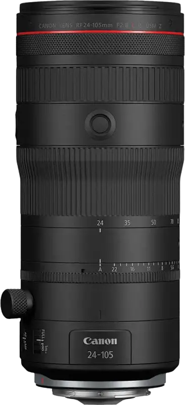 Canon RF 24-105mm f/2.8 L IS USM Z Hybrid Zoom Lens for Full Frame, Constant Aperture, Nano USM Autofocus, Image Stabilization, Iris Ring for Video