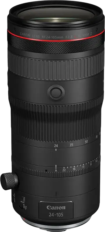 Canon RF 24-105mm f/2.8 L IS USM Z Hybrid Zoom Lens for Full Frame, Constant Aperture, Nano USM Autofocus, Image Stabilization, Iris Ring for Video