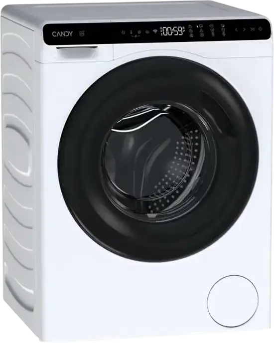 Masina de spalat rufe cu incarcare frontala Candy CW50-BP12307U1-S, 5kg, 1200 rpm, Clasa Energetica A, Motor Inverter, Control Smart hOn, Display LED, Alb