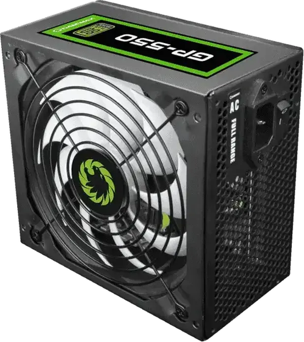 Sursa Alimentatie Gamemax GP-550, 550W, 80 Plus Bronze, ATX, Non-Modulare, PFC Active, Ventilator Silent 140mm, Protectii OVP UVP OTP OCP OLP OPP SCP