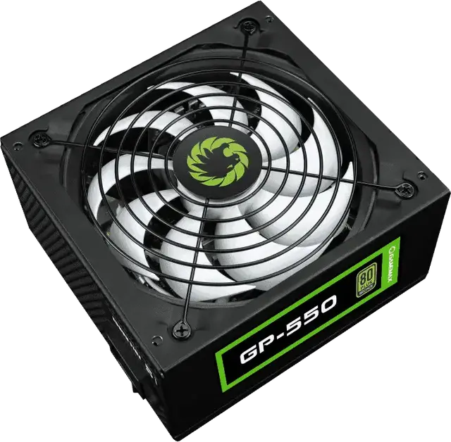 Sursa Alimentatie Gamemax GP-550, 550W, 80 Plus Bronze, ATX, Non-Modulare, PFC Active, Ventilator Silent 140mm, Protectii OVP UVP OTP OCP OLP OPP SCP