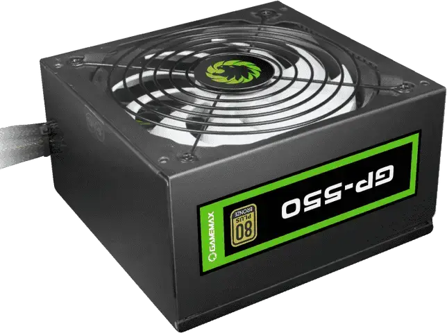 Sursa Alimentatie Gamemax GP-550, 550W, 80 Plus Bronze, ATX, Non-Modulare, PFC Active, Ventilator Silent 140mm, Protectii OVP UVP OTP OCP OLP OPP SCP
