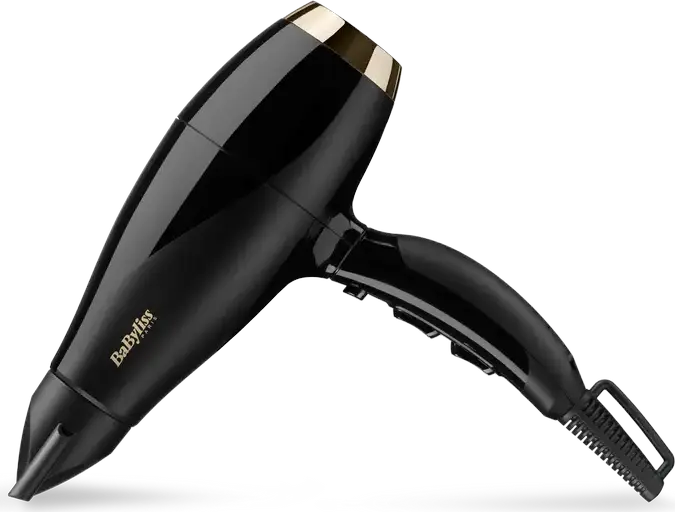 BaByliss Super Pro 6714E Professional Hair Dryer, 2300W AC Motor, Ionic Ceramic Technology, Cold Shot, 2.8m Swivel Cord, with 2 Concentrator Nozzles