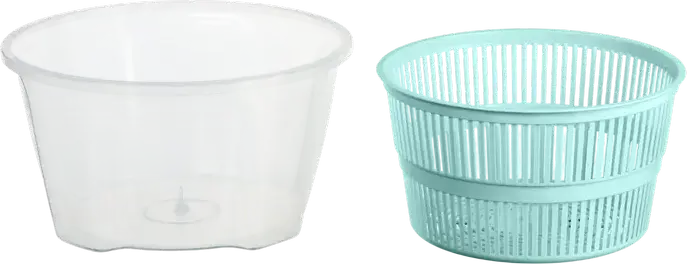 Ardesto AR1603TP Fresh Manual Salad Spinner, 4.4L Centrifuge Vegetable Dryer, Plastic Bowl with Crank Handle and Inner Basket, Dishwasher Safe